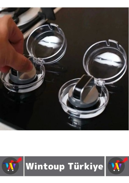 Gazlı Elektrikli Ocak Uyumlu Montajsızz Çocuk Bebek Güvenlik Ocak Düğmesi Koruyucu Kapak 4 Adet fiyatları