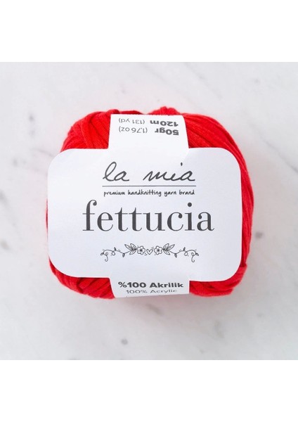 La Mia Fettucia Kırmızı El Örgü Ipi - L092 - 33882