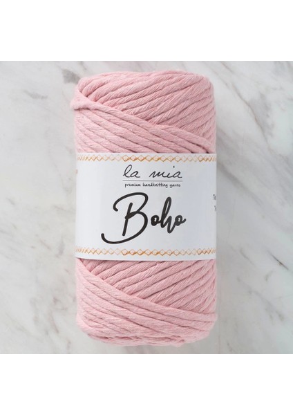 La Mia Boho Açık Pembe Büküm Makrome Ipi - L185 - 33998