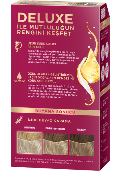 Deluxe 10-1 Küllü Açık Sarı Zengin Yağ Bakımı Kit Saç Boyası Bakım Maskesi modelleri