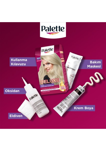 Deluxe 10-1 Küllü Açık Sarı Zengin Yağ Bakımı Kit Saç Boyası Bakım Maskesi indirimleri