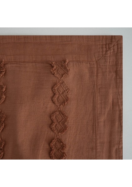 Sima Battal Boy Nevresim Takımı Organik Pamuk Müslin Brodeli Terra 240x220 cm fırsatları