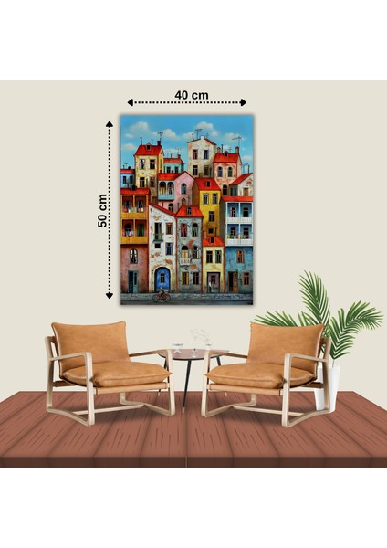 5D Elmas Boyama Seti – Evler | 40x50 cm - Tuvale Gerili Diamond Painting Sayılarla Boyama Mozaik Tablo fırsatları