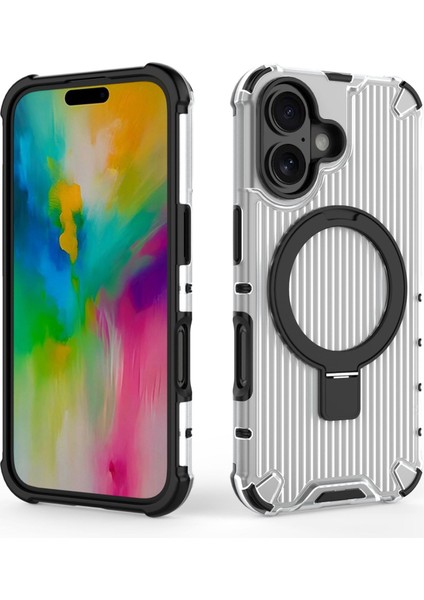 IPhone 16 Telefon Kılıfı, Manyetik Darbeye Dayanıklı Telefon Kılıfı Kapağı ve Halka Tutucu IPhone 16 (Yurt Dışından) modelleri