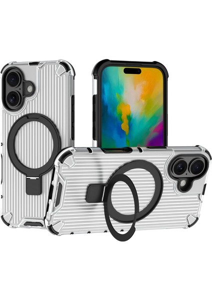 IPhone 16 Telefon Kılıfı, Manyetik Darbeye Dayanıklı Telefon Kılıfı Kapağı ve Halka Tutucu IPhone 16 (Yurt Dışından) fırsatları