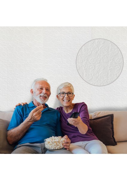 3D Duvar Paneli Boyanabilir Dekota 60X120 cm / Güllü Desenli 7'li Paket-5 M² fırsatları