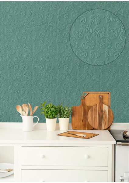 3D Duvar Paneli Boyanabilir Dekota 60X120 cm / Güllü Desenli 7'li Paket-5 M²