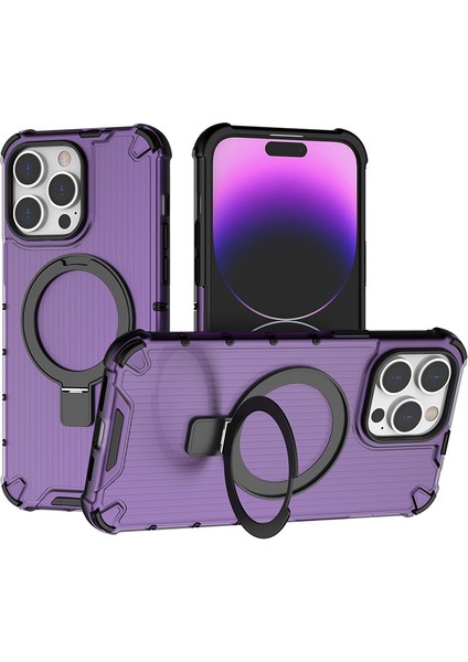 IPhone 14 Pro Max Telefon Kılıfı, Manyetik Darbeye Dayanıklı Telefon Kılıfı Kapağı ve Halka Tutucu IPhone 14 Pro Max (Yurt Dışından)