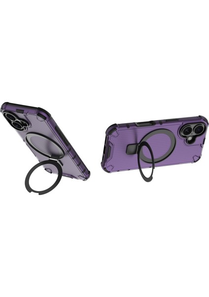 IPhone 16 Telefon Kılıfı, Manyetik Darbeye Dayanıklı Telefon Kılıfı Kapağı ve Halka Tutucu IPhone 16 (Yurt Dışından) modelleri