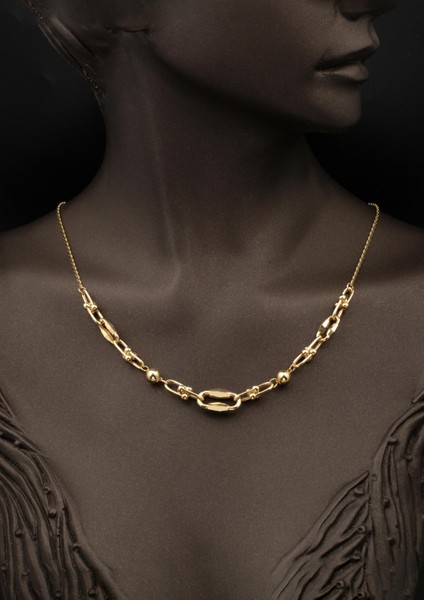 Tiffany Zincirli 14 Ayar Altın Kolye Bileklikli Set modelleri