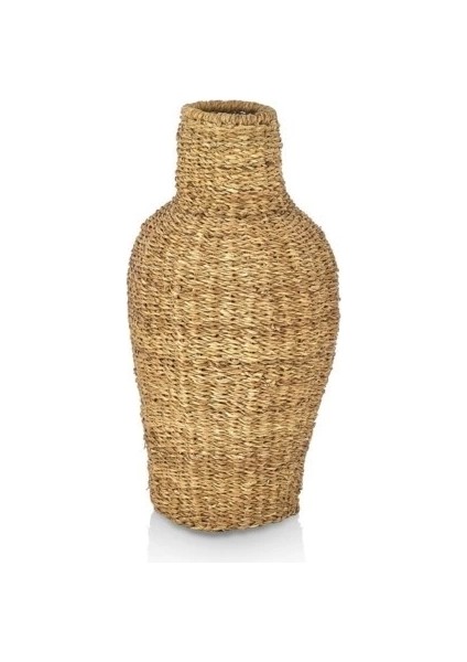 Dekoratif Hasır Bombeli Vazo Saksılık 13X30X60 cm
