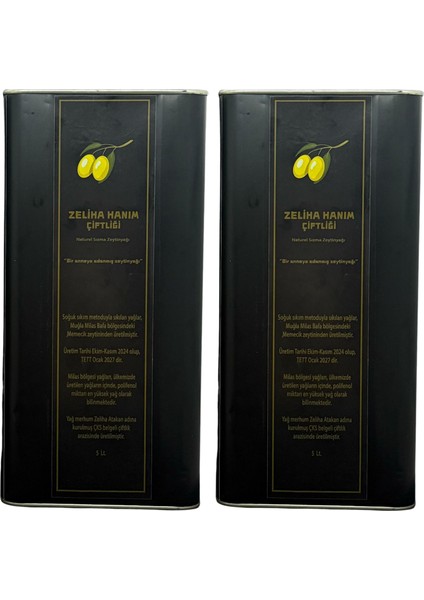 5 lt Naturel Sızma Zeytinyağı x 2 Ad.(Toplam : 10 lt )