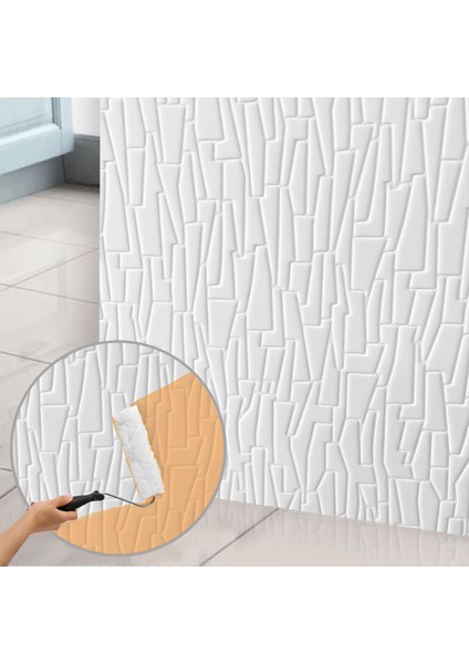 3D Duvar Paneli Boyanabilir Dekota 60X120 cm / Geometrik Desenli 7'li Paket-5 M²