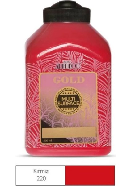 Gold Multi Surface Akrilik Boya Kırmızı 140 ml 220