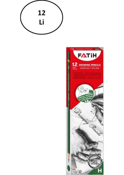 H Dereceli Kurşun Kalem (12 Li Paket)