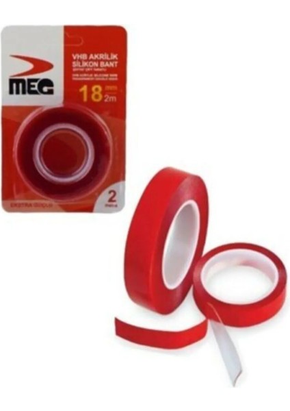 Çift Taraf Akrilik Şeffaf Silikon Bant 18 mm*2 mt Royaleks-9907