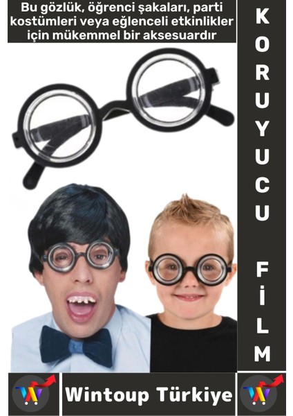 Eğlenceli Çocuk Yetişkin Parti Kostüm Öğrenci Arkadaş Şaka Kalın Büyük Cam Inek Öğrenci Şaka Gözlüğü