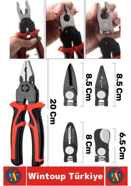 Ergonomik Montaj Bakım Tamir Çok Fonksiyonlu Kolay Yaylı Sistem Kaymaz Tak Çıkar 5 Başlık Pense Seti fiyatları