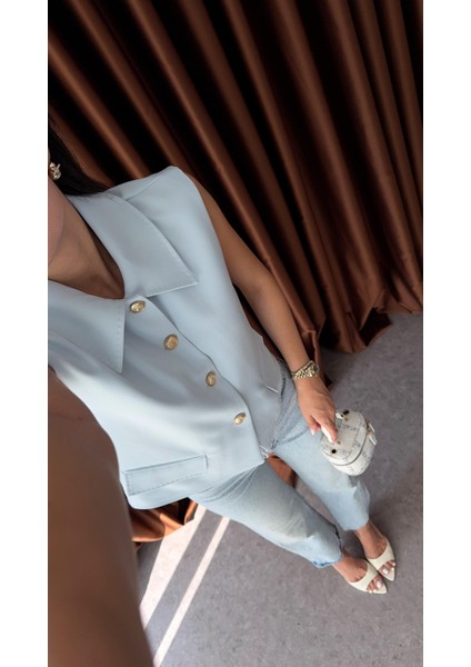 Mavi Dikişli Yelek indirimleri