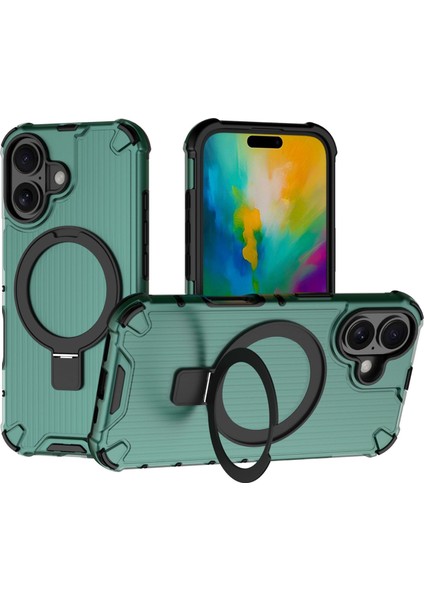 IPhone 16 Telefon Kılıfı, Manyetik Darbeye Dayanıklı Telefon Kılıfı Kapağı ve Halka Tutucu IPhone 16 (Yurt Dışından) fiyatları