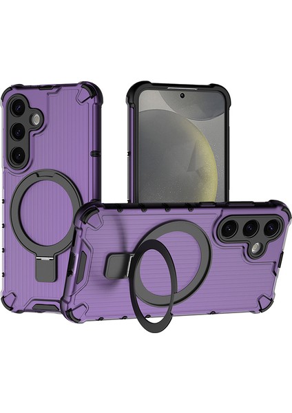 Samsung Galaxy S25 Plus Telefon Kılıfı, Manyetik Darbeye Dayanıklı Telefon Kılıfı Kapağı ve Halka Tutucu Samsung Galaxy S25 Plus (Yurt Dışından)