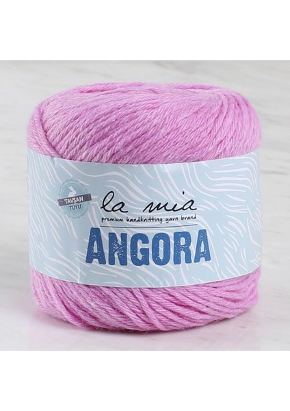 La Mia Angora 50GR Pembe El Örgü Ipi - L107 - 33800