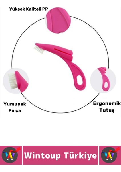 Ergonomik Kolay Tutuş Zararsız Yumuşak Fırça Yavru Kedi Köpek Evcil Hayvan Diş Fırçası modelleri