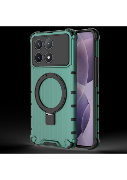 Xiaomi Redmi K70E Telefon Kılıfı, Manyetik Darbeye Dayanıklı Telefon Kılıfı Kapağı ve Halka Tutucu Xiaomi Redmi K70E (Yurt Dışından)