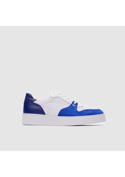 Erkek Sneaker Ayakkabı 052128, Saks Mavi - Beyaz, 41