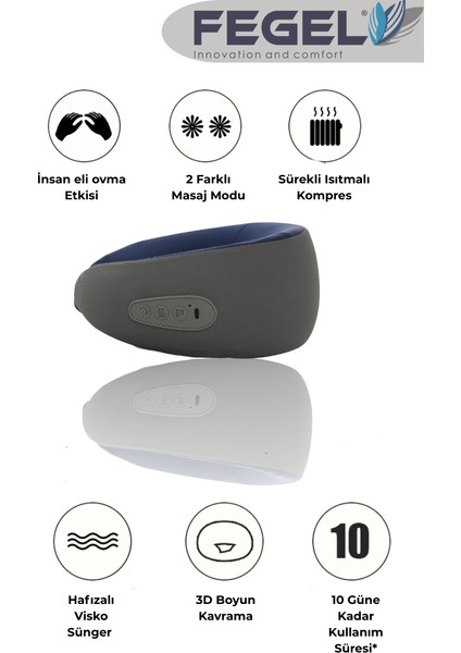Fg-U2 U Şekilli Masaj Yastığı – Titreşimli, Isıtmalı, Şarjlı Boyun Masaj Aleti fiyatları