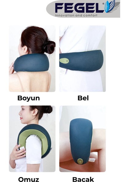 Fg-U2 U Şekilli Masaj Yastığı – Titreşimli, Isıtmalı, Şarjlı Boyun Masaj Aleti modelleri