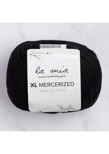 La Mia Xl Mercerized Siyah El Örgü Ipi - 1 - 33758
