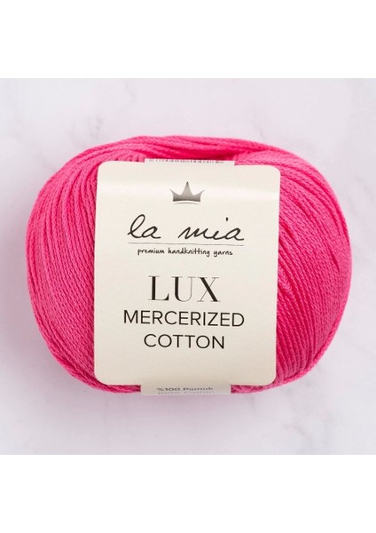 La Mia Lux Mercerized Cotton Fuşya El Örgü Ipi - 35 - 33746