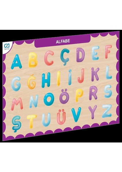 Nessiworld CAAHS-3208 Ca Games Ahşap Alfabe Bul-Tak