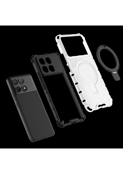 Xiaomi Redmi K70E Telefon Kılıfı, Manyetik Darbeye Dayanıklı Telefon Kılıfı Kapağı ve Halka Tutucu Xiaomi Redmi K70E (Yurt Dışından) fırsatları