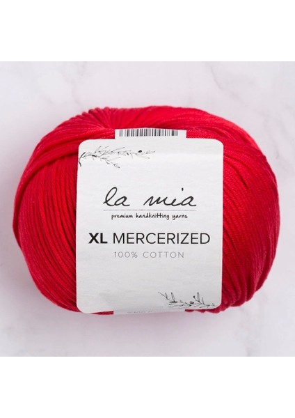 La Mia Xl Mercerized Kırmızı El Örgü Ipi - 19 - 33762