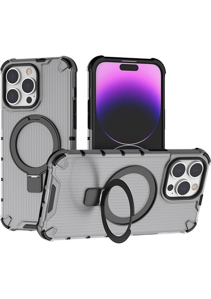 IPhone 14 Pro Telefon Kılıfı, Manyetik Darbeye Dayanıklı Telefon Kılıfı Kapağı ve Halka Tutucu IPhone 14 Pro (Yurt Dışından)