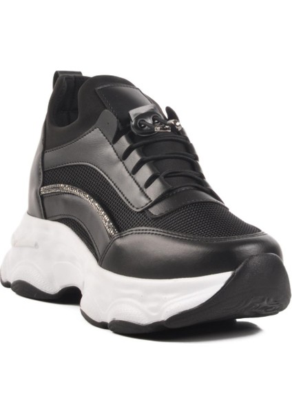 Siyah Yüksek Taban Kadın Sneaker 6064 Z