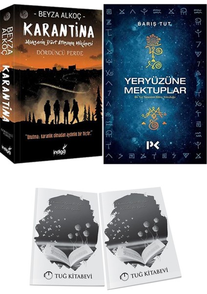 Yeryüzüne Mektuplar ve Karantina 4 Beyza Alkoç 2li Set + Hediyeli