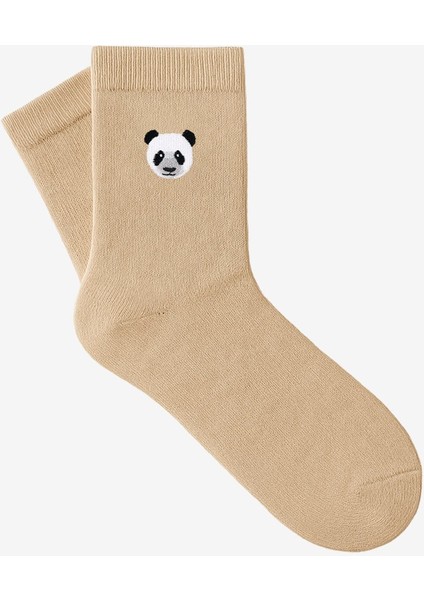 Panda Bambu Çorap - Bej