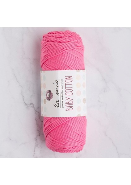 La Mia Baby Cotton Pembe El Örgü Ipi - L046 - 33645