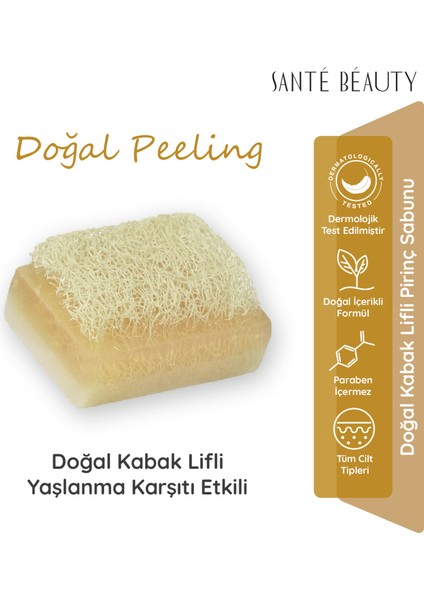 Doğal Peeling Kabak Lifli Eşek Sütlü Katı El Yüz & Vücut Yıkama & Bakım Sabunu 150 gr