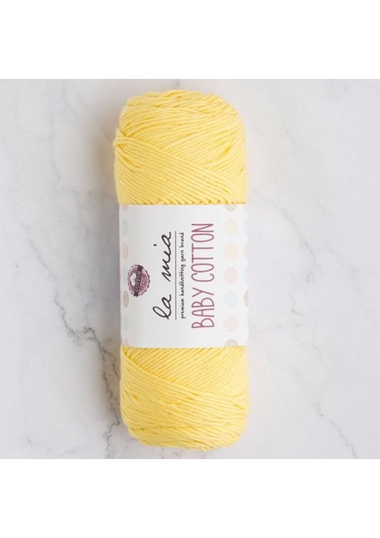 La Mia Baby Cotton Sarı El Örgü Ipi - L043 - 33646