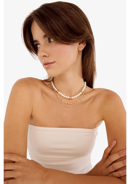 Kadın 3'lü Gold Kolye E4528AXNS