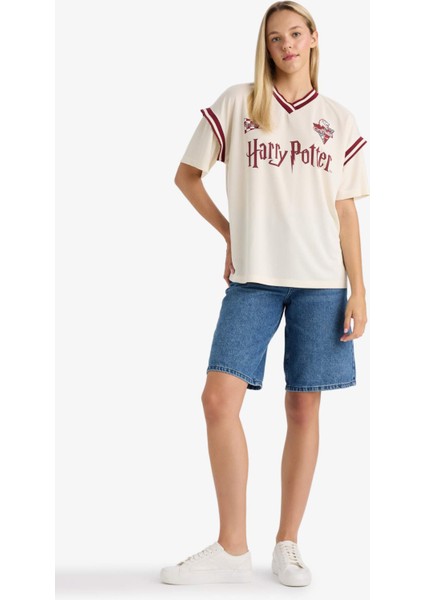 Coool Harry Potter Oversize Geniş Kalıp V Yaka Kısa Kollu Tişört fiyatları