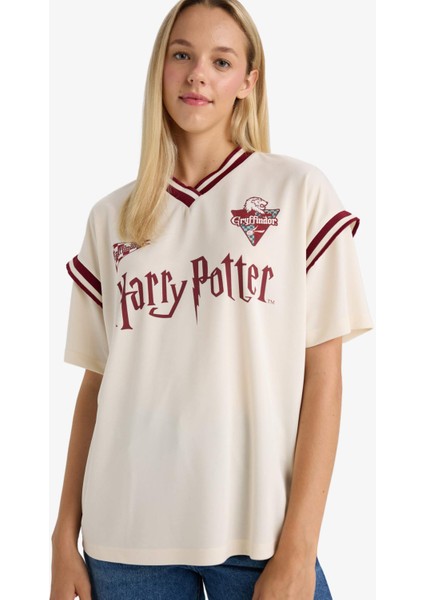 Coool Harry Potter Oversize Geniş Kalıp V Yaka Kısa Kollu Tişört modelleri