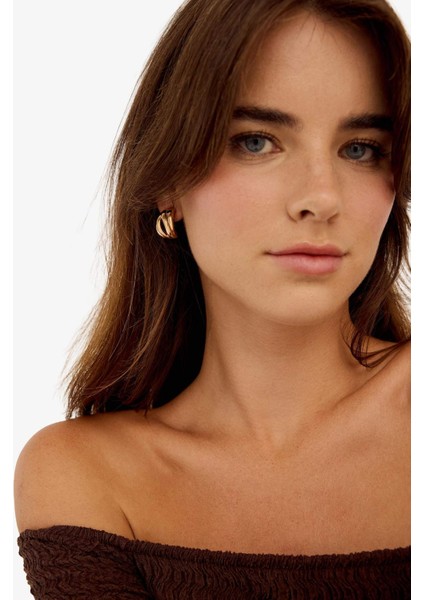 Kadın 3'lü Gold Küpe E9077AXNS fiyatları