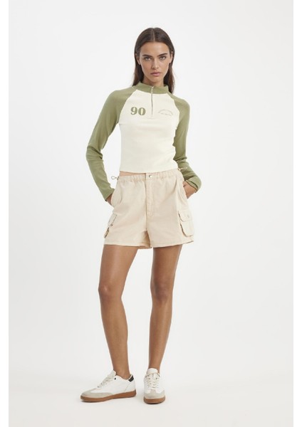 Coool %100 Pamuk Regular Fit Normal Bel Kısa Paça Gabardin Şort A3688AX24HS