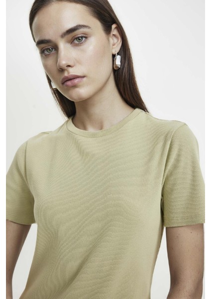 Coool Bodycon Vücudu Saran Bisiklet Yaka Fitilli Kaşkorse Kısa Kollu Mini Elbise C1503AX24SP fırsatları