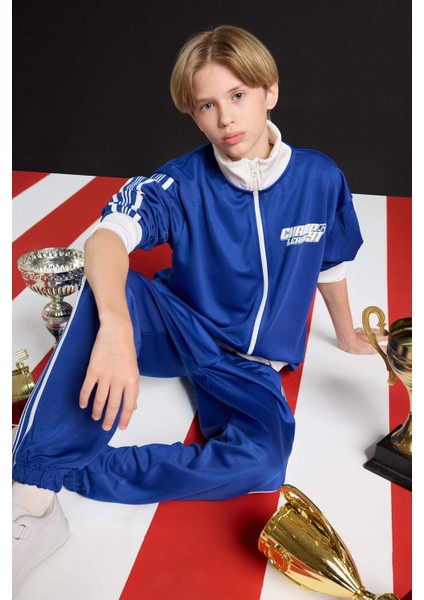 Erkek Çocuk Baskılı Fermuarlı Sweatshirt F1966A825AU